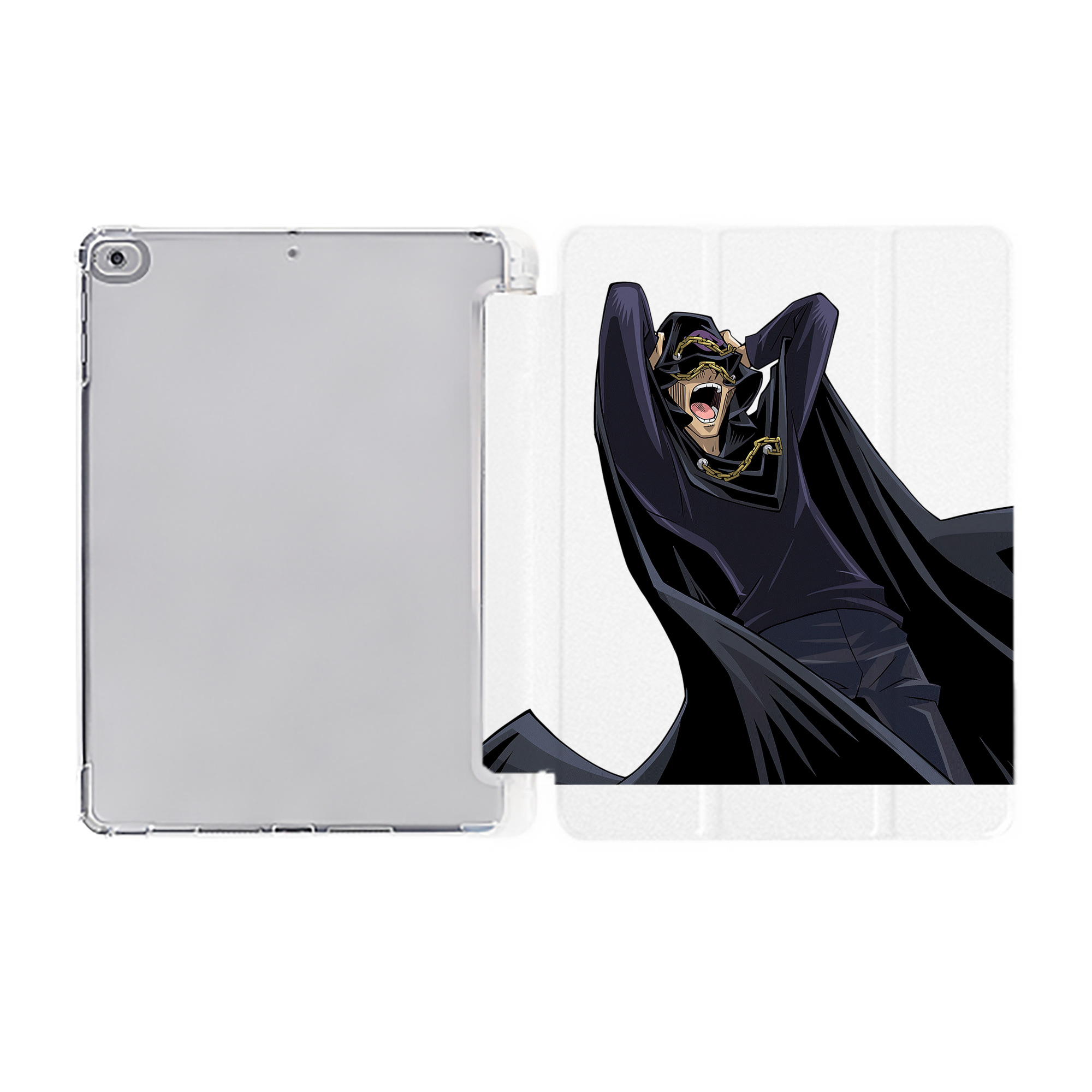 （画像用） 遊☆戯☆王 Yu-Gi-Oh! IPad ケース ペン収納付き 三つ折りスタンド PUレザー×シリコン 対応機種9.5/10.5/10.9インチ
